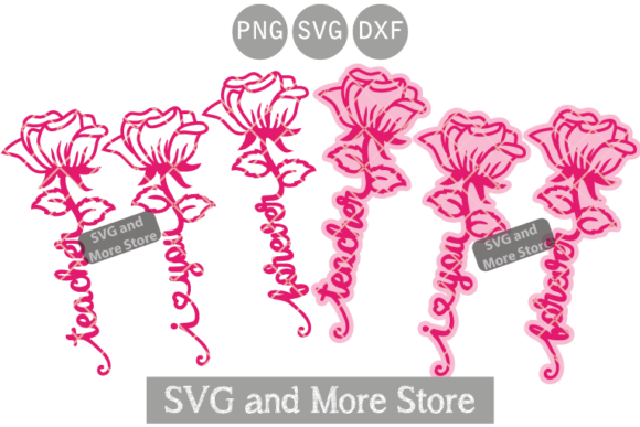 Rose with Letter SVG: Graphics for Crafts