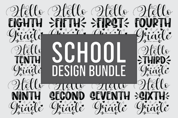 School T-Shirt Design Bundle: Graphics for Crafts